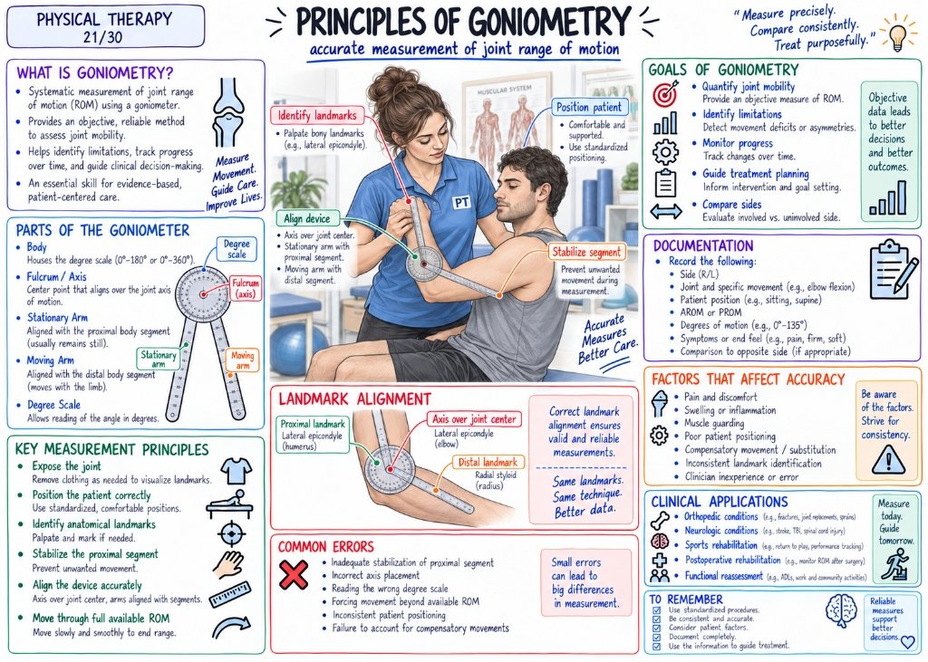 21/30 Principles of Goniometry: Accurate Measurement of Joint Range of Motion