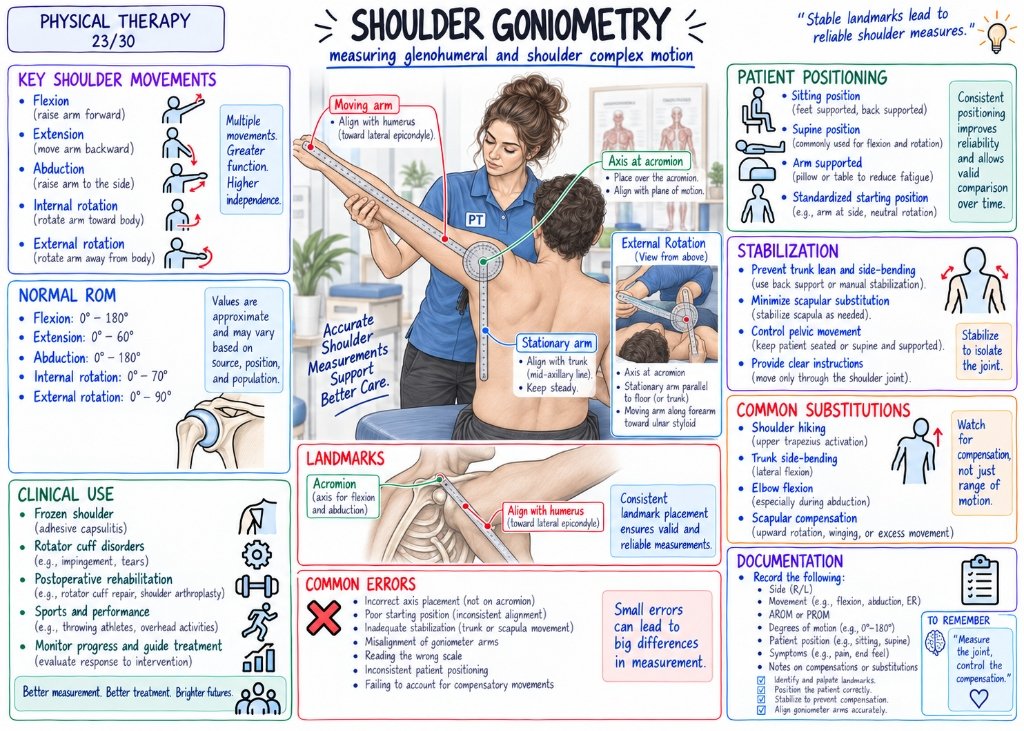 23/30 Shoulder Goniometry: Measuring Glenohumeral and Shoulder Complex Motion