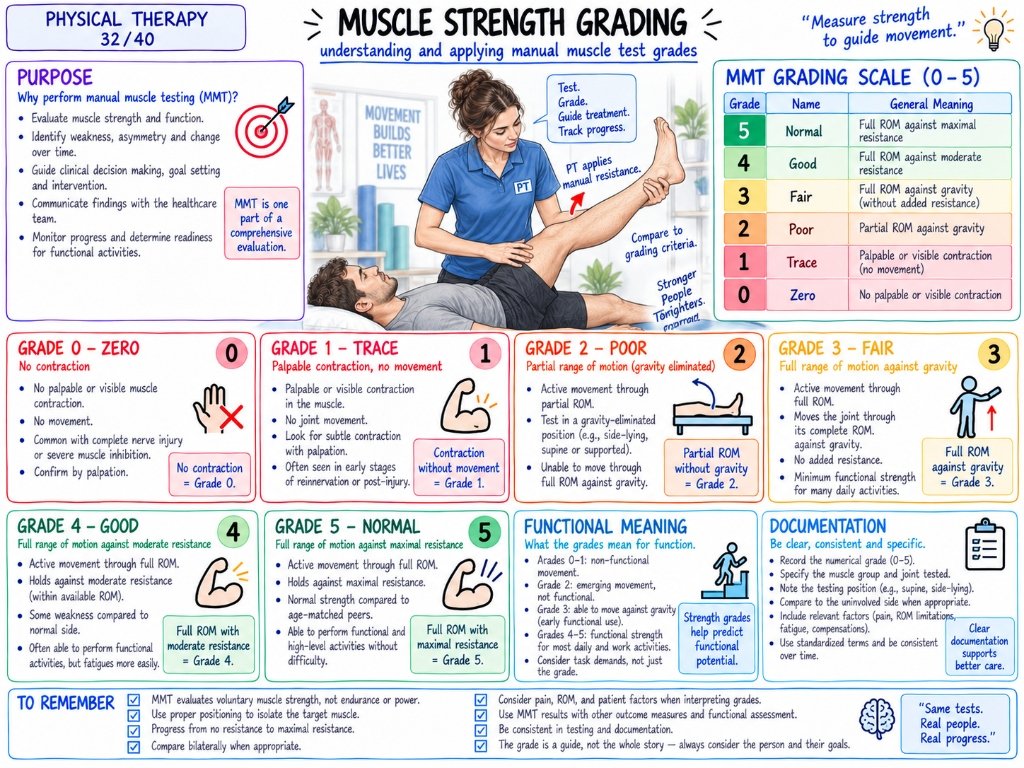 32/40 Muscle Strength Grading: Understanding and Applying MMT Grades