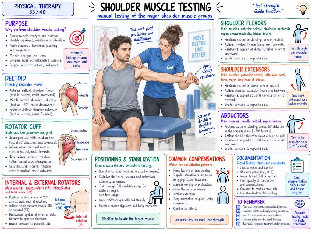 33/40 Shoulder Muscle Testing: Manual Testing of the Major Shoulder Muscle Groups