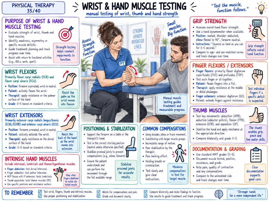 35/40 Wrist & Hand Muscle Testing: Manual Testing of Wrist, Thumb and Hand Strength