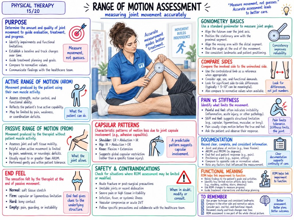 15/20 Range of Motion Assessment: Measuring Joint Movement Accurately